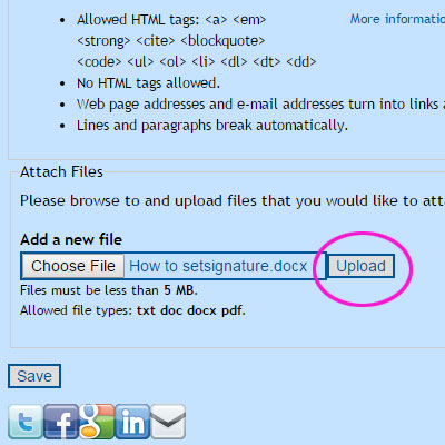 Click upload!